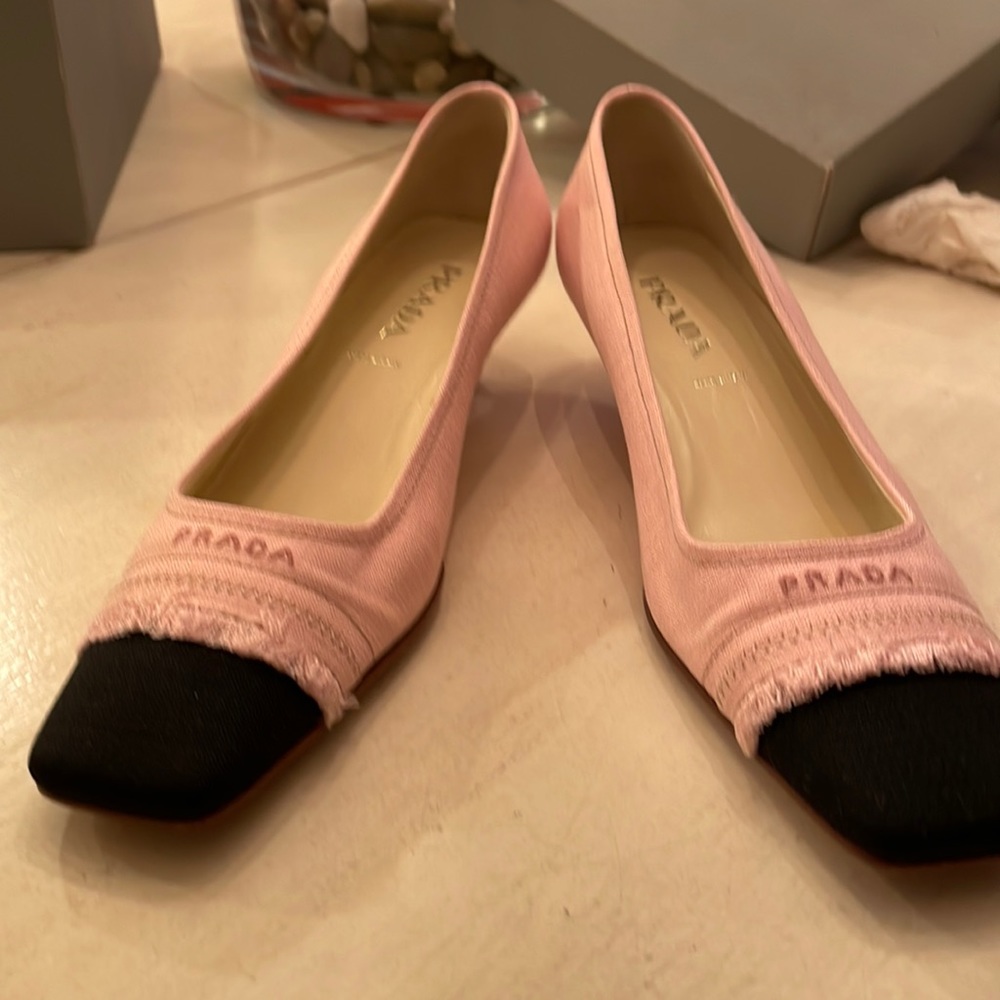 Vintage Prada pumps and matching bag